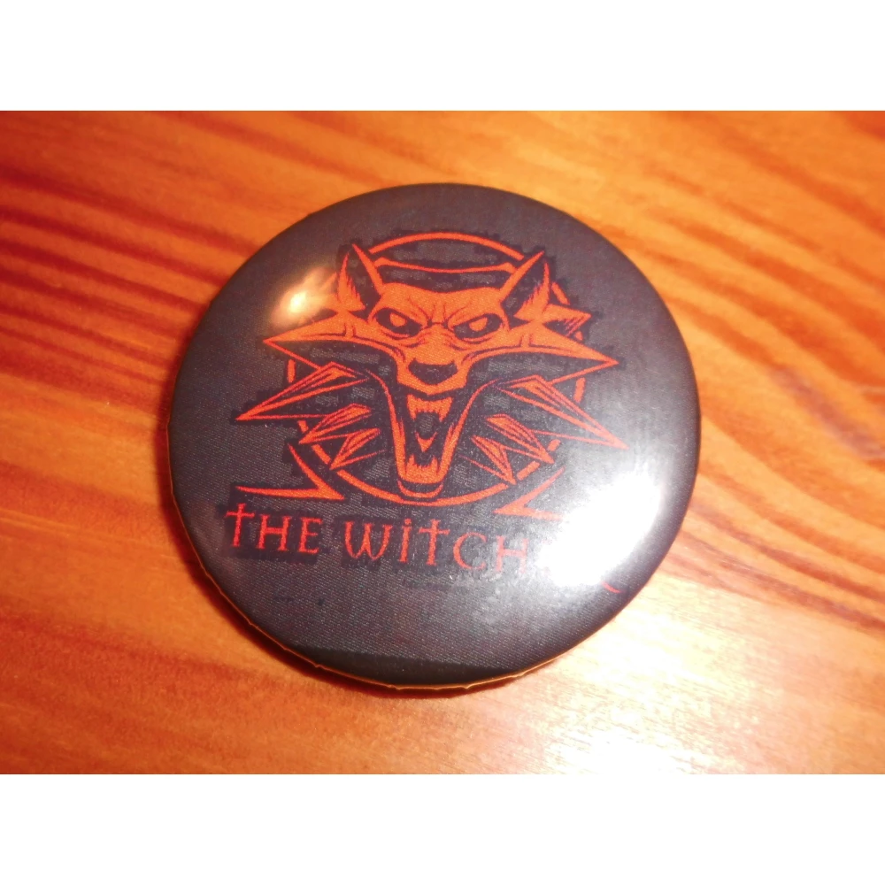 Witcher Button schwarz