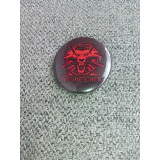 Witcher Button schwarz