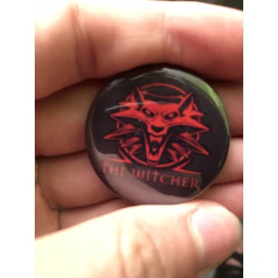 Witcher Button schwarz