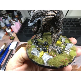 Podstavec Highland, kulatý, 100mm (nabarvený, 1 ks)