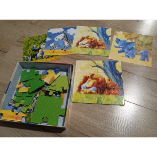 Puzzle - zvířátka 4, 6, 9 a 12 dílků