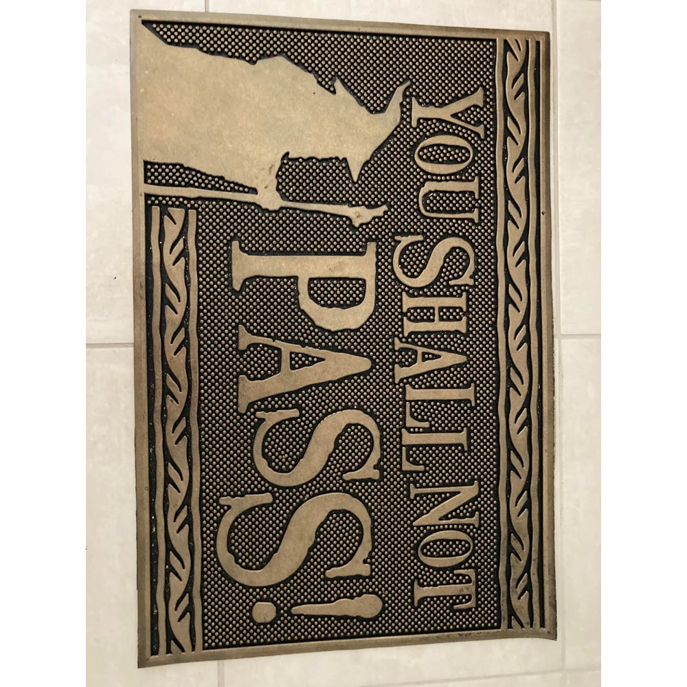The Lord of the Rings Doormat - You Shall Not Pass, rubber