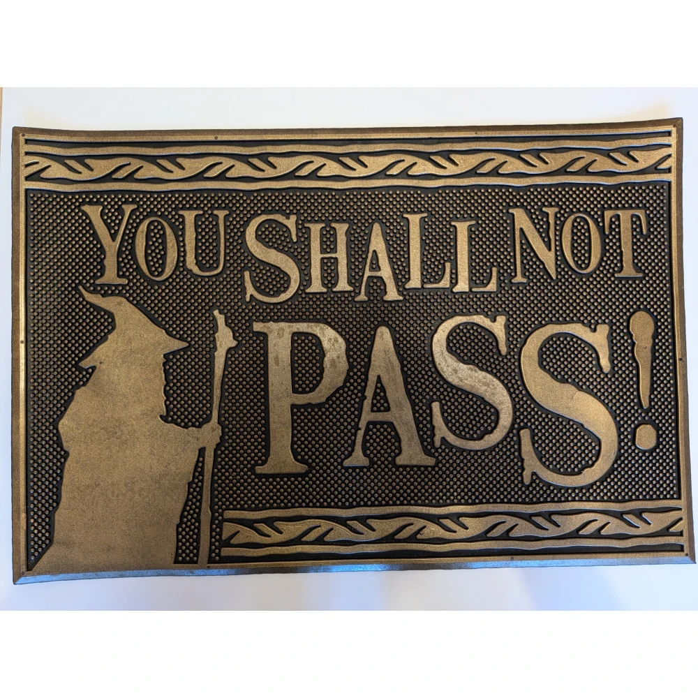 The Lord of the Rings Doormat - You Shall Not Pass, rubber
