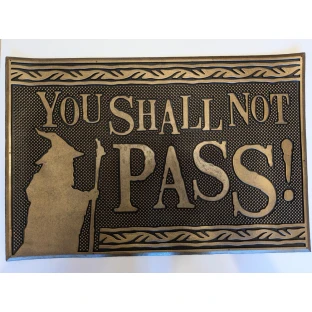 The Lord of the Rings Doormat - You Shall Not Pass, rubber