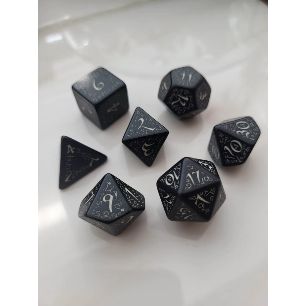 Elven Dice Set - Glow in the Dark