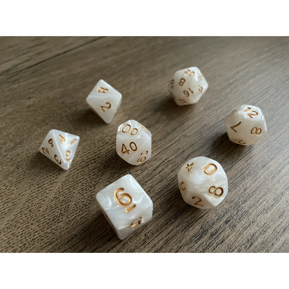 Dice Set - Pearls