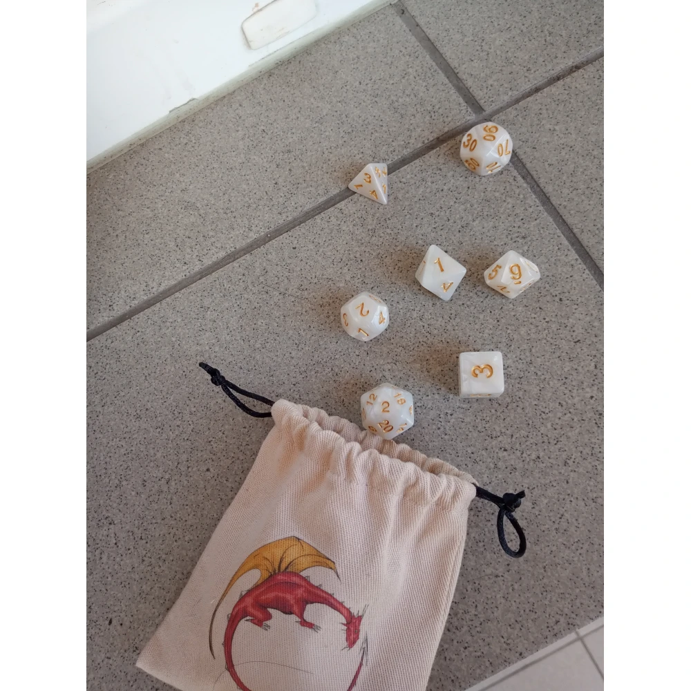 Dice Set - Pearls