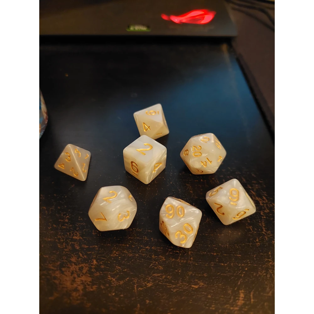 Dice Set - Pearls