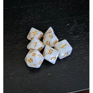 Dice Set - Pearls