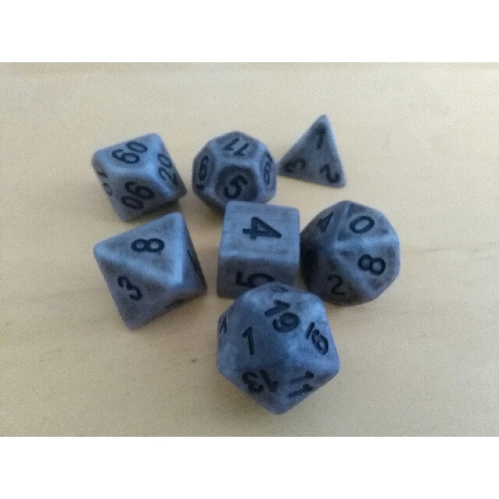 Dice Set - Antique Silver