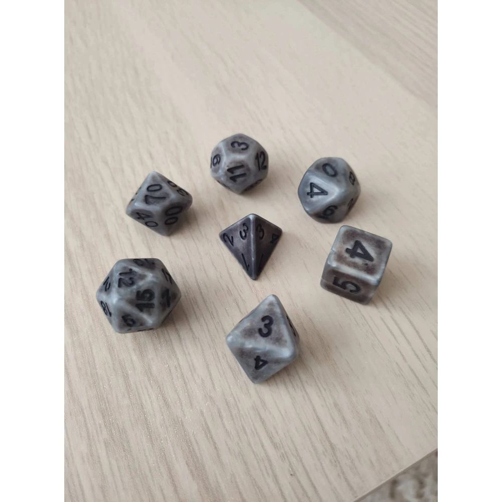Dice Set - Antique Silver