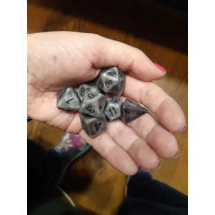 Dice Set - Antique Silver