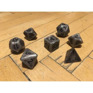Dice Set - Antique Silver