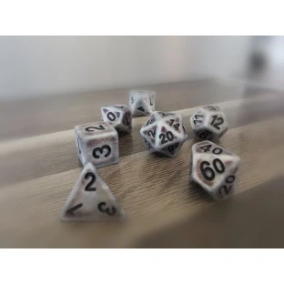 Dice Set - Antique Silver