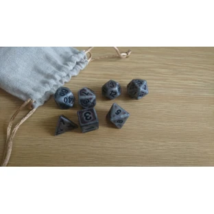 Dice Set - Antique Silver