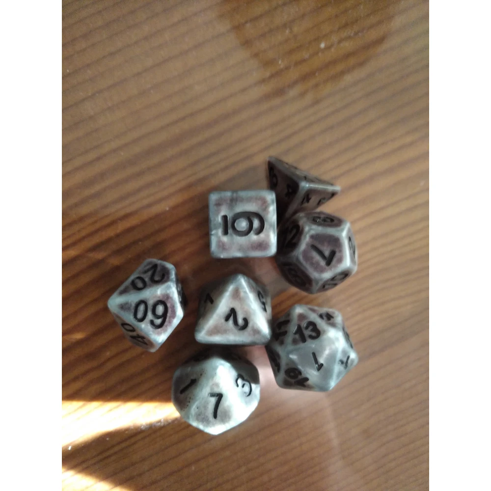 Dice Set - Antique Silver