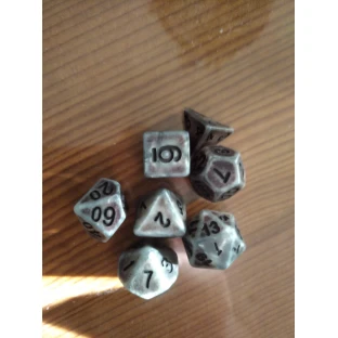 Dice Set - Antique Silver