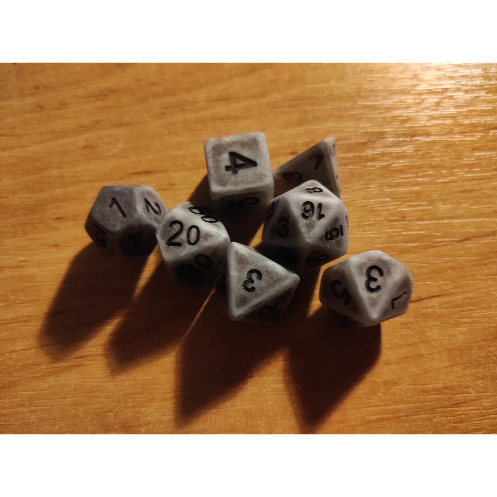Dice Set - Antique Silver