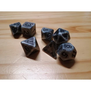 Dice Set - Antique Silver
