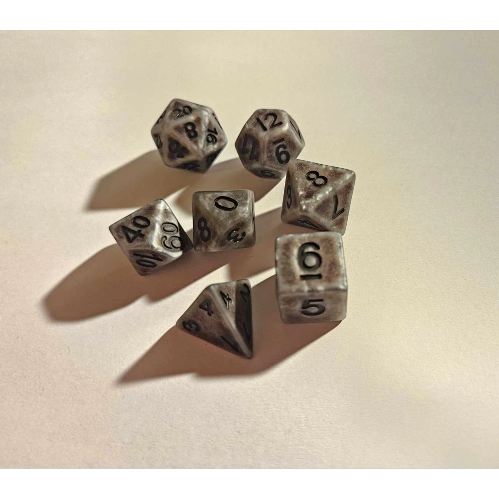 Dice Set - Antique Silver