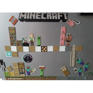 Minecraft Magnet Set - Build a Level (84 pcs)
