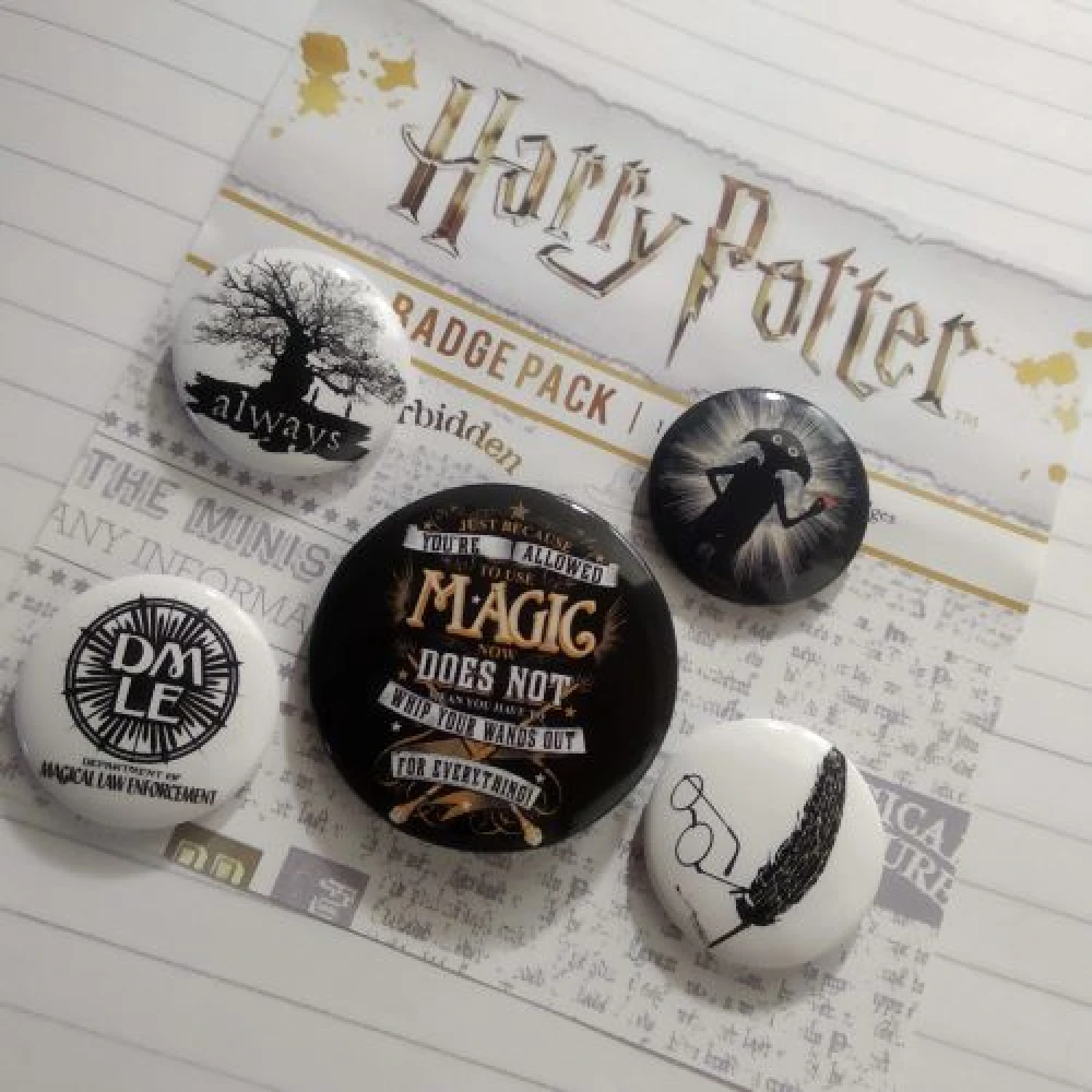 Harry Potter Button-Set - Symbole, 5-tlg.
