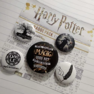 Harry Potter Button-Set - Symbole, 5-tlg.