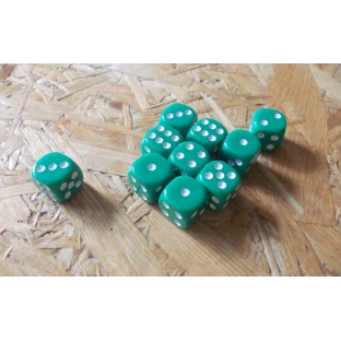 Set of six-sided dice with pips (10 pcs)