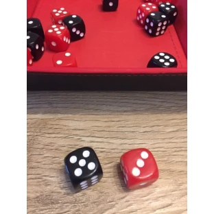Set of six-sided dice with pips (10 pcs)