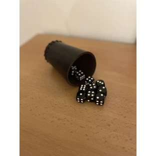 Set of six-sided dice with pips (10 pcs)