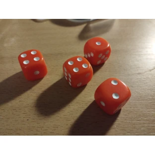 Set of six-sided dice with pips (10 pcs)