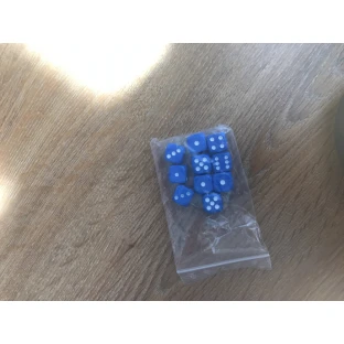 Set of six-sided dice with pips (10 pcs)