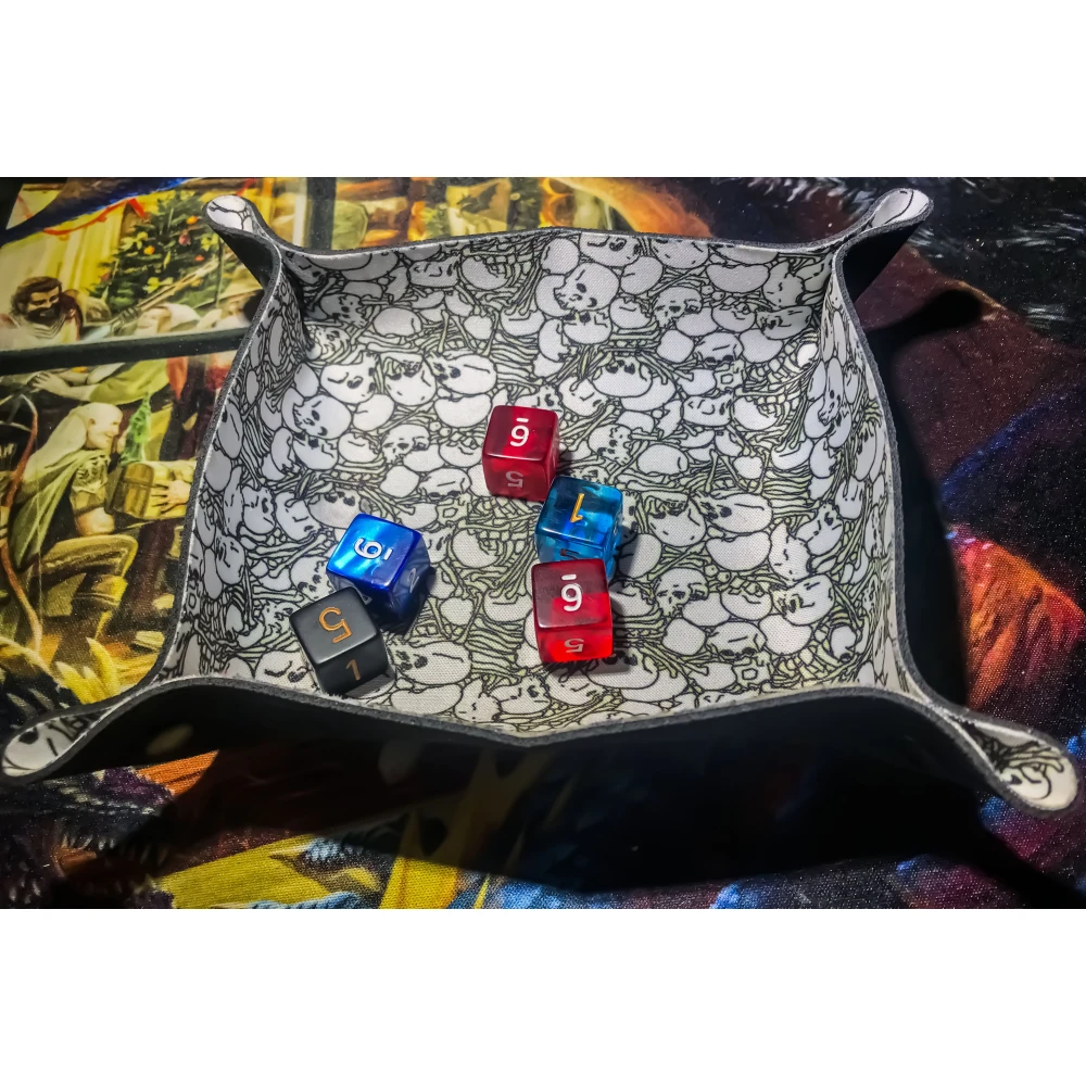 Dice Tray - Skulls Antique