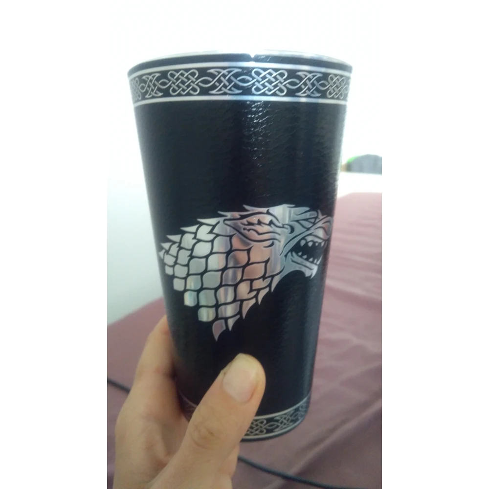 Pohár Game of Thrones - Stark Logo, čierny