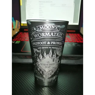 Sklenice Harry Potter - Pobertův plánek, černá