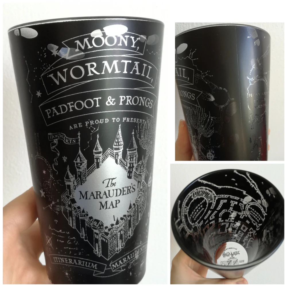 Sklenice Harry Potter - Pobertův plánek, černá