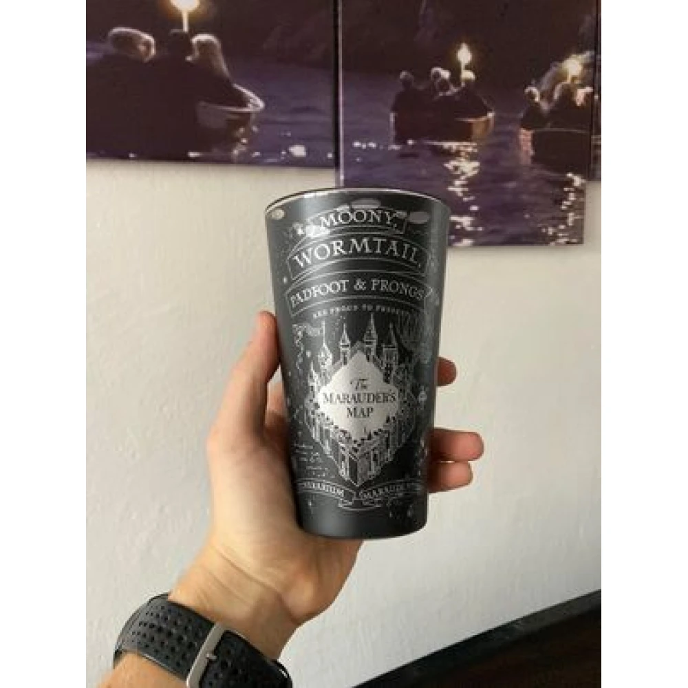Sklenice Harry Potter - Pobertův plánek, černá