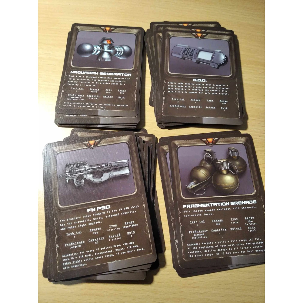 Stargate SG-1 RPG - Item Cards