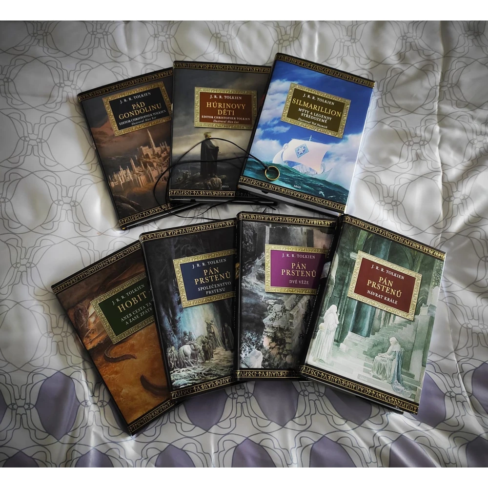 Tolkien - komplet 7 knih + Jeden prsten
