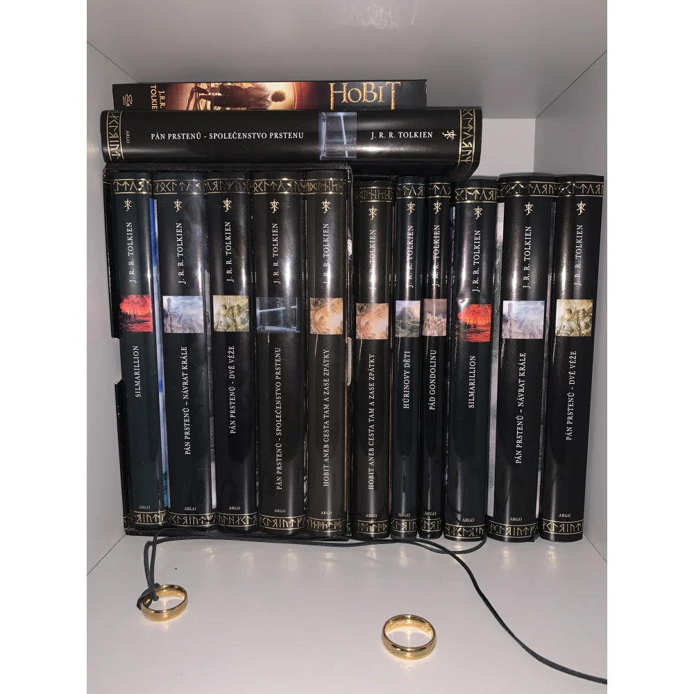 Tolkien - komplet 7 knih + Jeden prsten