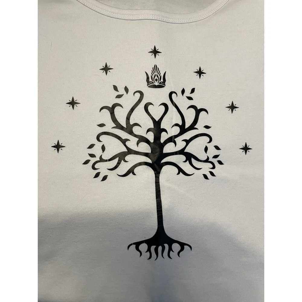 Damen-T-Shirt mit dem Baum von Gondor (weiß)