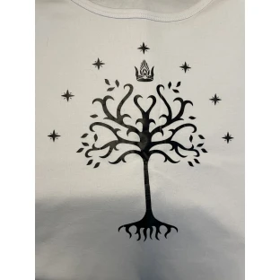 Damen-T-Shirt mit dem Baum von Gondor (weiß)