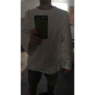 Long-sleeved cotton tunic - white