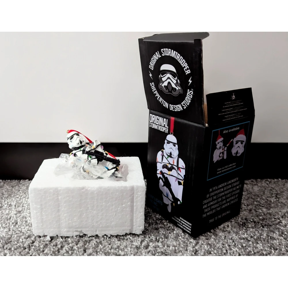 Vianočná ozdoba Star Wars - Stormtrooper vo vianočných svetielkach