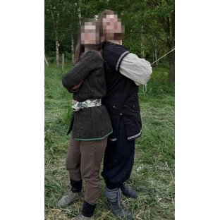 Zdobená bavlněná tunika se šněrováním - černá