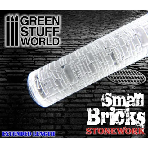 Rolling Pin - Small Bricks, texture roller