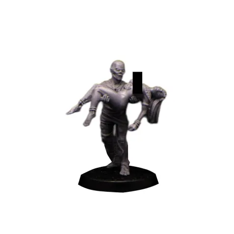 RPG miniature - Mummy carrying a girl (nude)