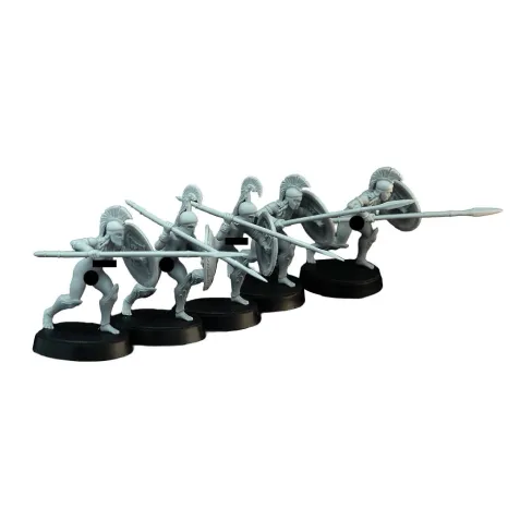 RPG miniatures - Running Warriors Squad (nude, 5 pcs)