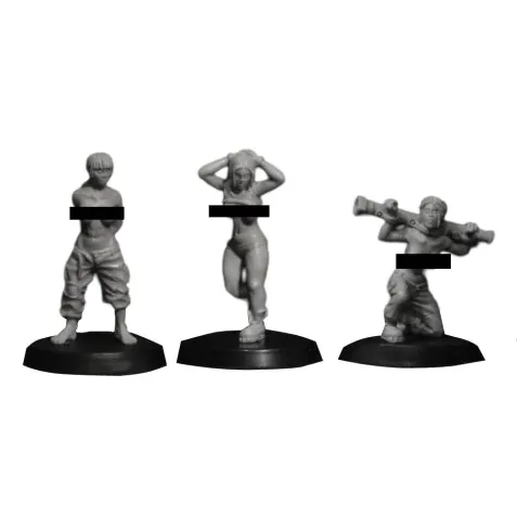 RPG miniatures - War Prisoners (nude)