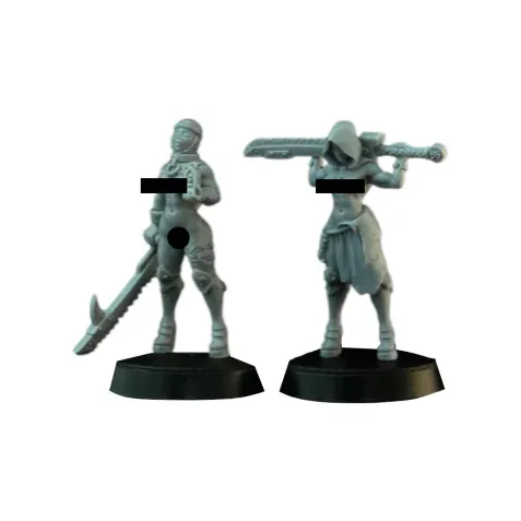 RPG figúrky - Vesmírne sestry (obnažené)